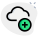 Add data on cloud network storage online icon