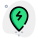 Power location on map for quick ev charge icon