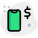 Money transfer facility with dollar logotype layout icon