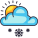Cloud snow sun icon