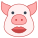 Cochon avec rouge à lèvres icon