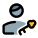 Key for access to the storage by a single user icon