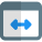 Horizontal arrows in both the directions on a web browser icon