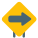 Right arrow for navigation and direction layout icon