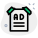 Small poster with advertisement posting on streets layout icon