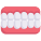 Artificial teeth icon