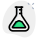 Conical shaped erlenmeyer with label stick to the bottle icon