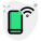 Mobile phone with wifi strength and connectivity icon