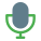 Microphone for audio amplification recording and for other purposes icon