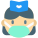 Flight Attendant with Mask icon