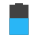 Halb aufgeladene Batterie icon
