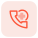 Enquiry over a phone for appointment scheduling icon