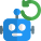 Backup robot programming language isolated on a white background icon