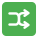 Twisted arrows for music shuffling button Interface icon