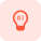 Artificial intelligence bulb isolated on a white background icon