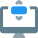Manual adjustment of screen slider vertically on desktop computer icon