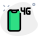 Fourth generation cellular connectivity network facility on smartphone icon