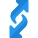 Data transfer syncing with arrows in loop icon