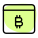 Cryptocurrency bitcoins website isolated on a white background icon