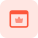 Premium membership online crown badge on internet icon