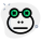 Frog in neutral stage with eyes closed icon