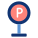 Parking signboard icon