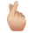 main-avec-index-et-pouce-croisés-peau-claire-emoji icon
