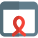 Cancer awareness programme on a website isolated on a white background icon