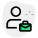 Businessman with breifcase isolated on white background icon