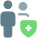 Web chatting messenger with encryption technology shield layout icon