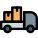 Pickup truck with large and heavy item delivery icon