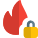 Firewall security with device locking and unlocking facilty icon