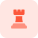 Chess castle piece isolated on a white background icon