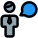 Businessman chat messenger application function layout icon