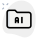 Folder of programming of artificial intelligence isolated on a white background icon