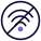 No wireless internet connectivity in a specific area icon