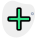 Emergency cross symbol for healthcare and safety icon