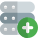 Add more storage to company server isolated on a white background icon