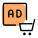 Buy ads online on an online portal icon