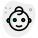 Smiley face emoji with a smile for internet messenger icon