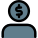 Bank service manager used with dollar head icon