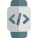 白い背景に分離された外部プログラム可能なスマートウォッチ アプリケーション プログラミング シャドウ タル リヴィボ icon