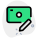 Edit card personal information with pencil logo icon