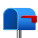 Открытый почтовый ящик с опущенным флажком icon