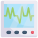 Cardiogram on screen icon