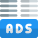 Ads at bottom line in various article published online icon