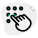 Button click with finger on a touch pad icon