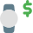 Send and receive money from smartwatch devices icon