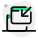 Minimizing web browser tab isolated on white background icon