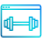 Banc de musculation avec haltères icon